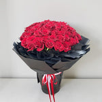 big red rose bouquet with 100 stem roses. perfect for proposals, weddings, anniversaries and birthdays.