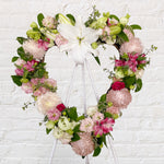 Soft Pink Heart Wreath