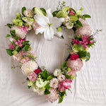 Soft Pink Heart Wreath