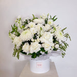 White flowers flower box