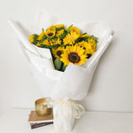 A bouquet of sunflowers.