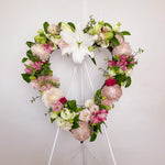 Soft Pink Heart Wreath