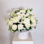 White flowers flower box 