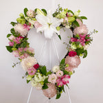 Soft Pink Heart Wreath
