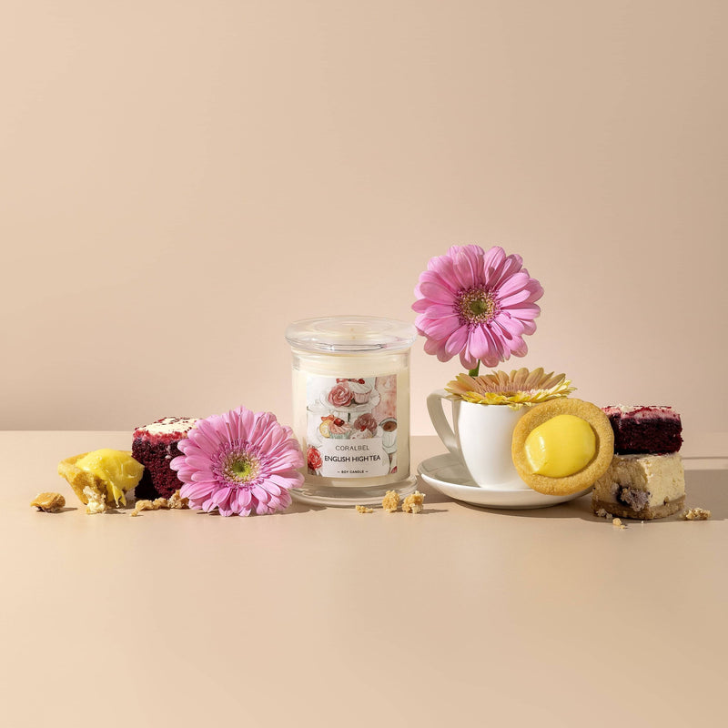 English High Tea Soy Candle by Coralbel. Premium 100% soy wax candles made in Sydney. 