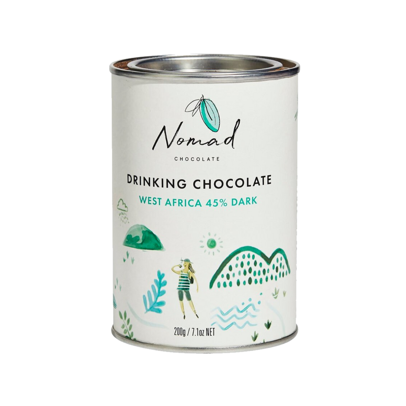 West Africa 45% Dark Hot chocolate by Nomad Chocolate